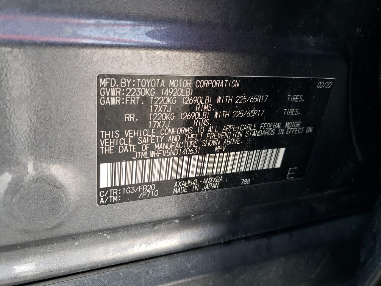 2022 TOYOTA RAV4