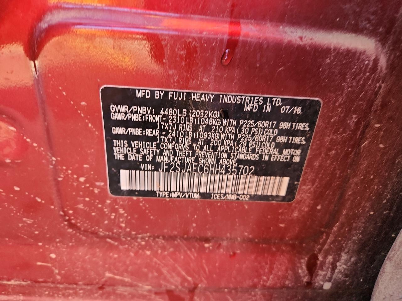 2017 SUBARU FORESTER