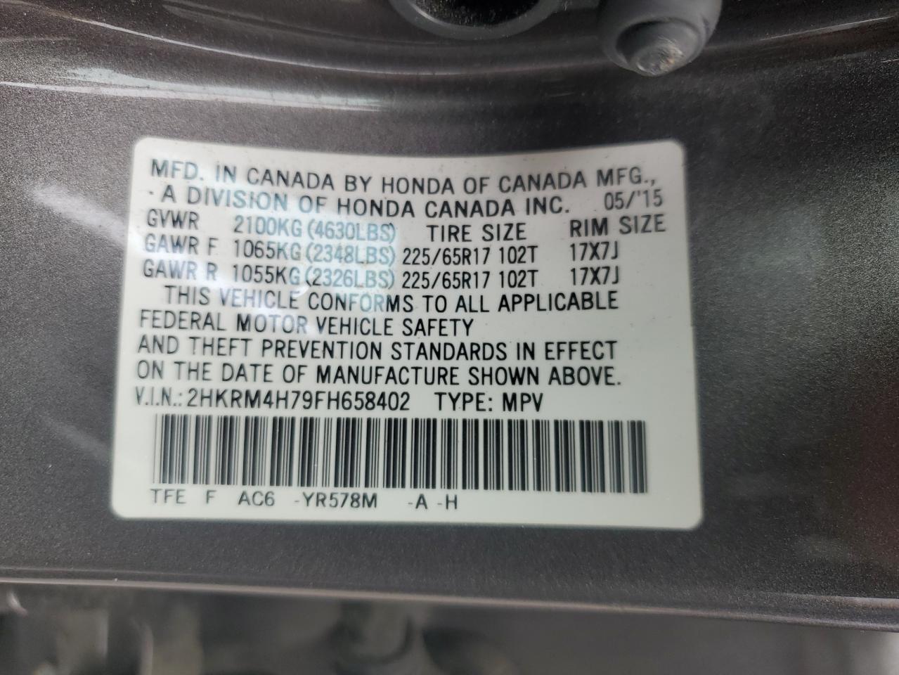 2015 HONDA CR-V