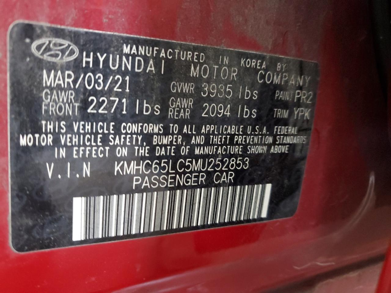 2021 HYUNDAI Ioniq