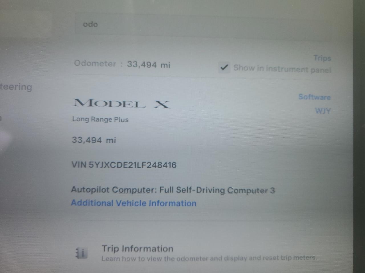 2020 TESLA MODEL X