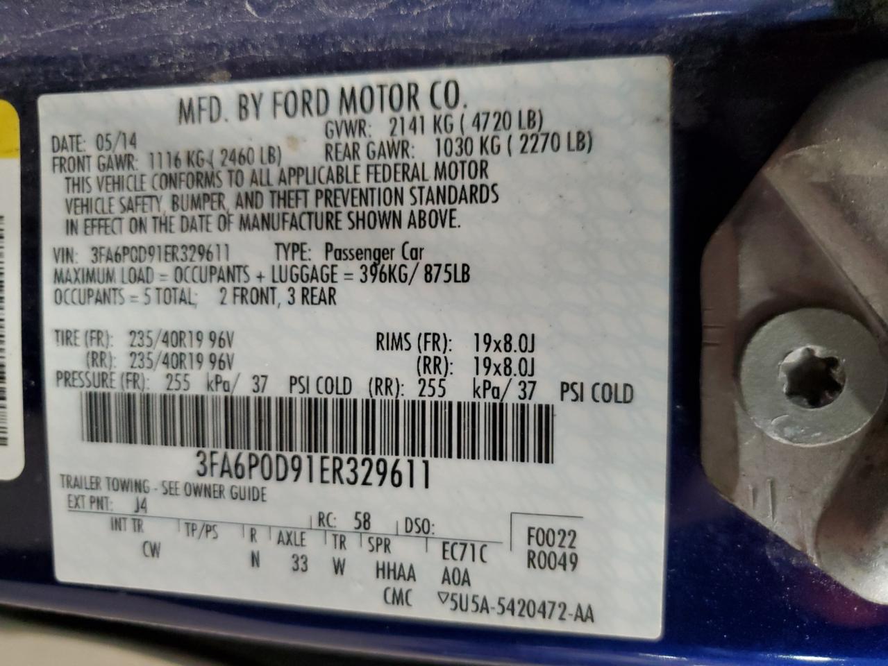 2014 FORD FUSION