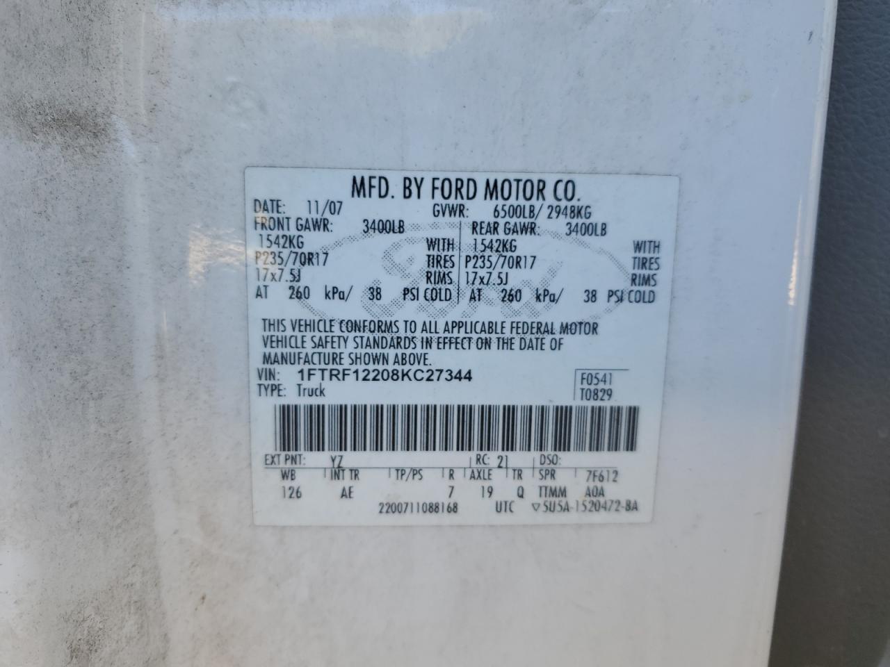 2008 FORD F-150