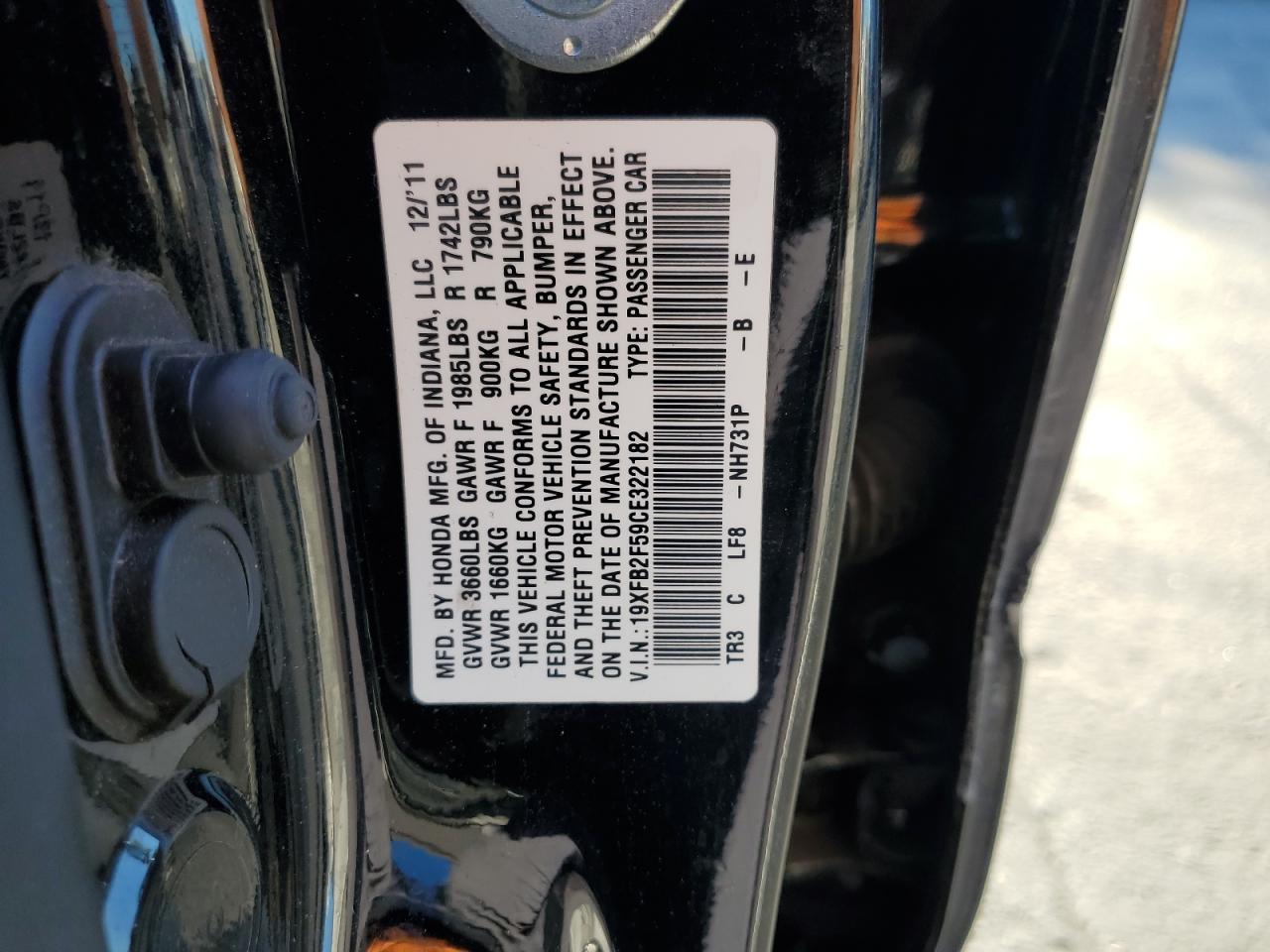 2012 HONDA CIVIC