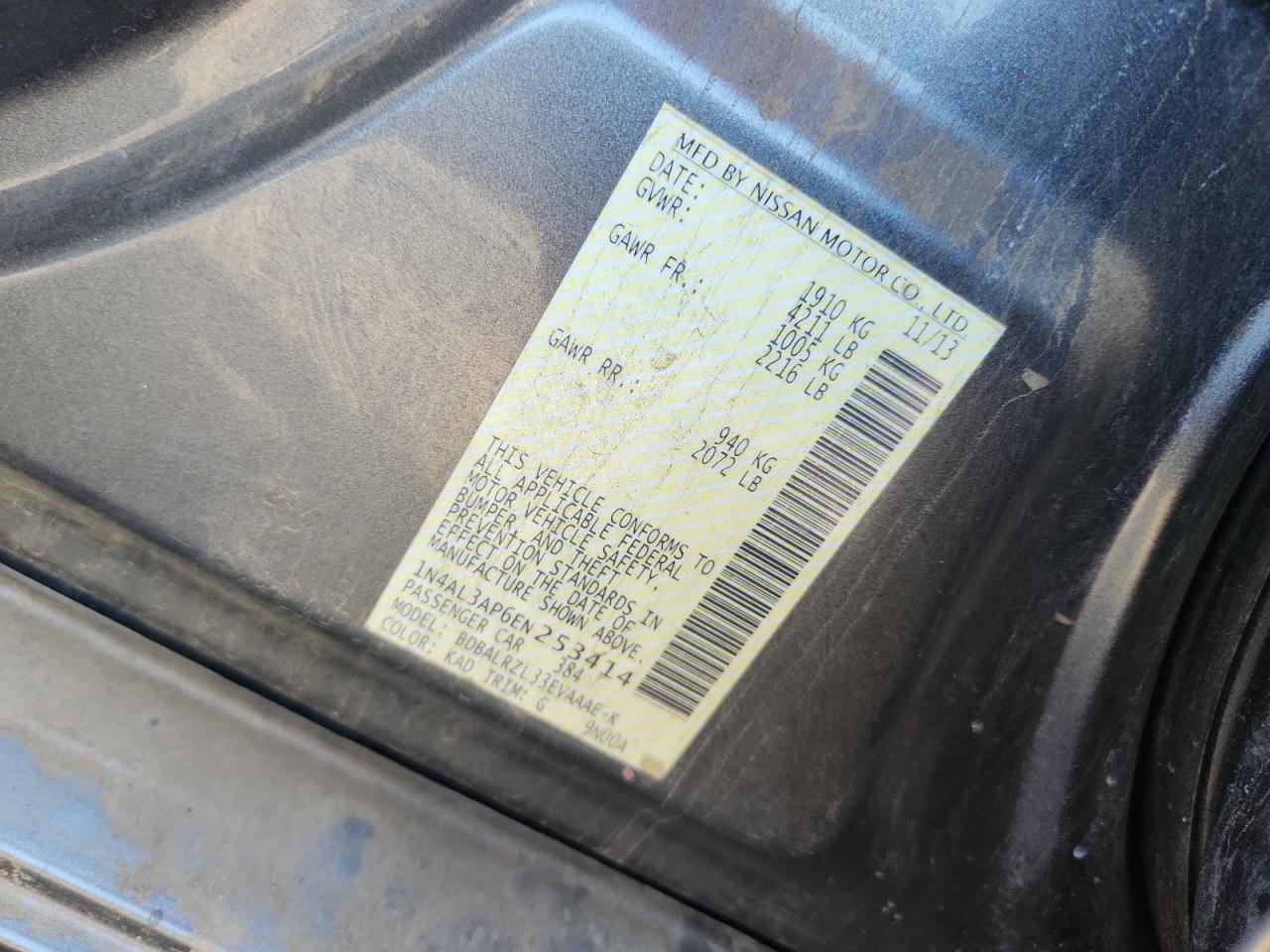 2014 NISSAN ALTIMA