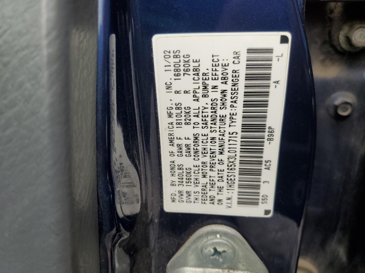 2003 HONDA CIVIC