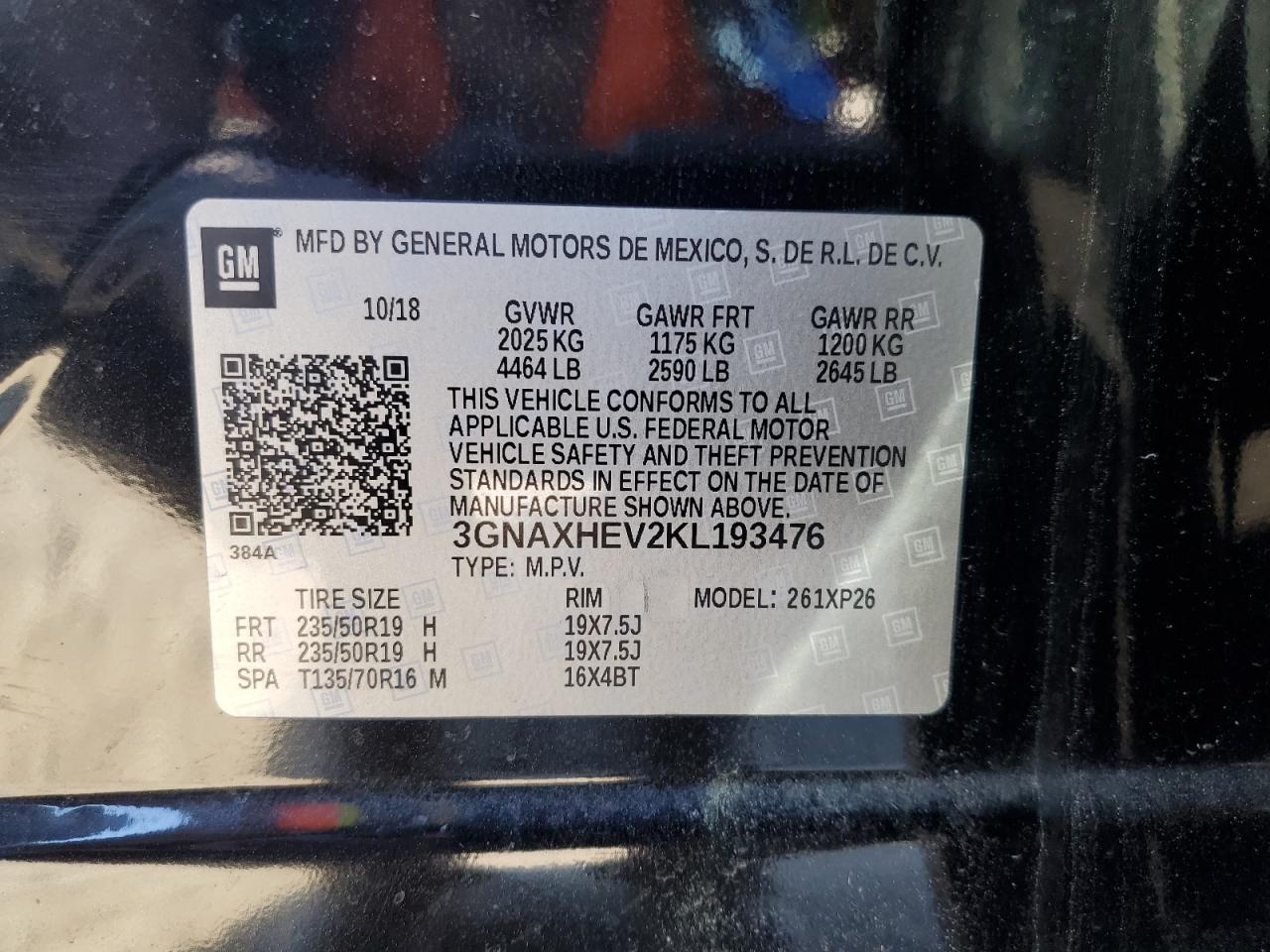 2019 CHEVROLET EQUINOX