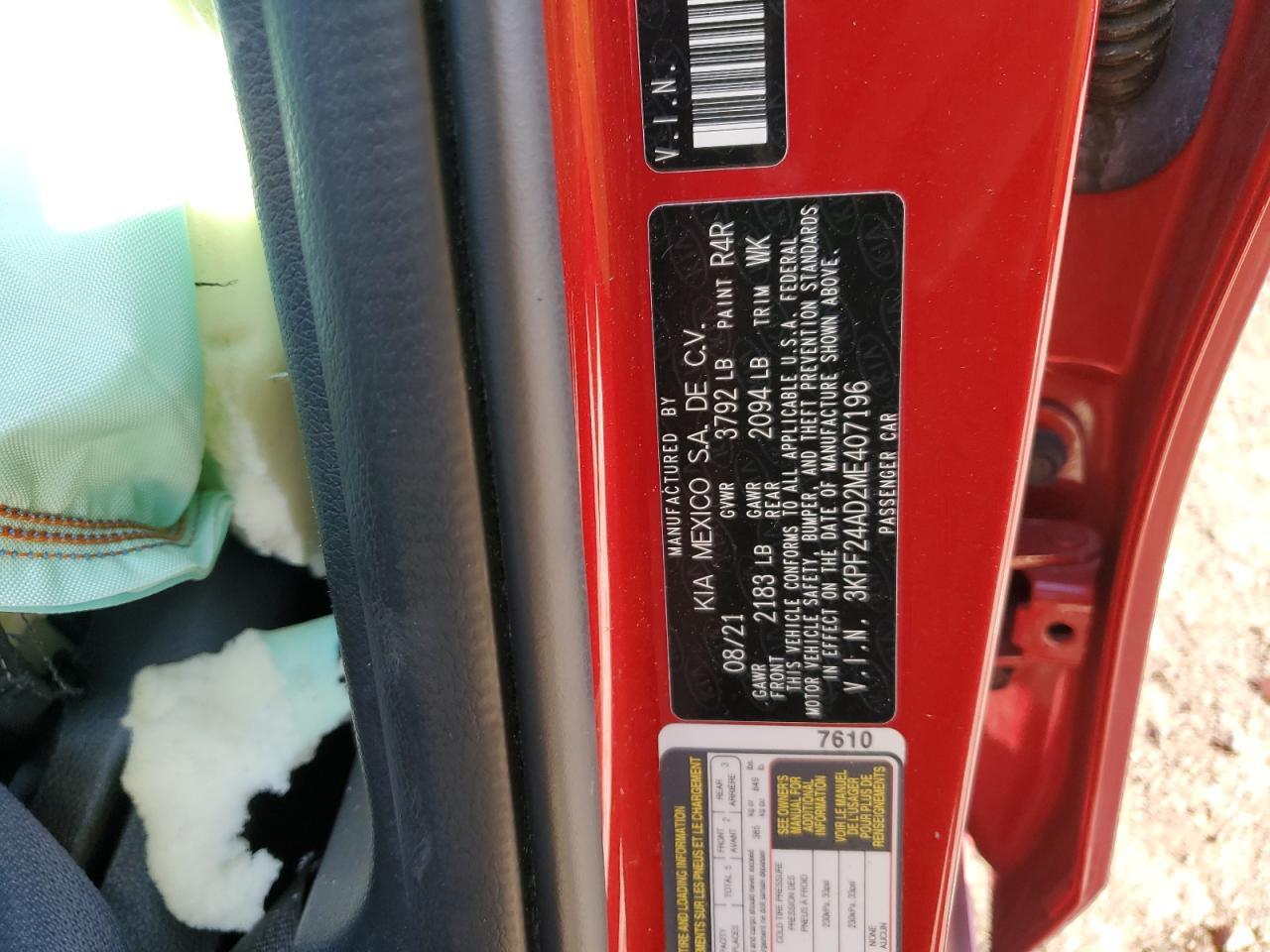 2021 KIA FORTE