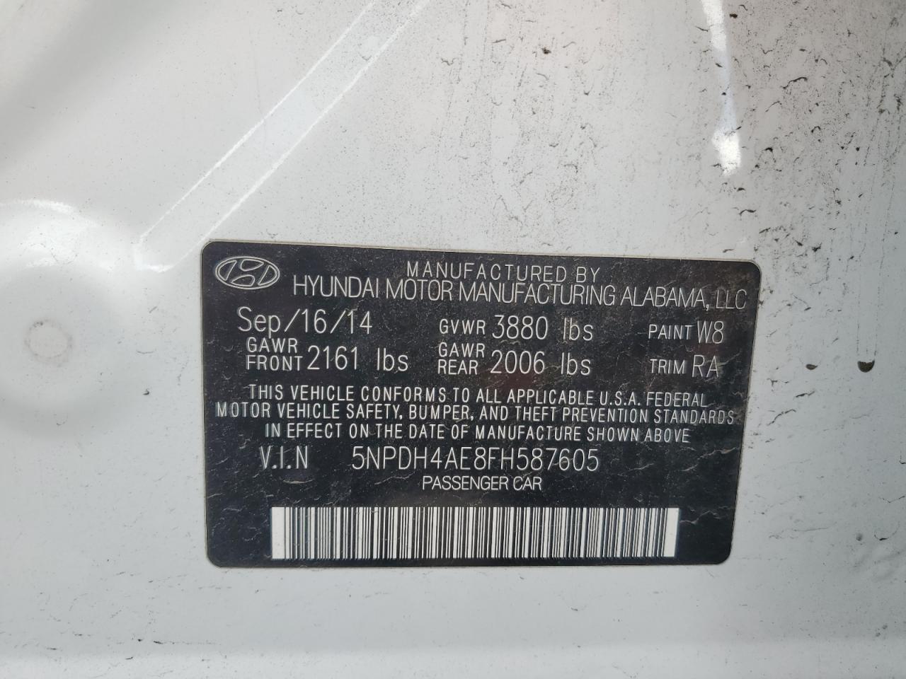 2015 HYUNDAI ELANTRA