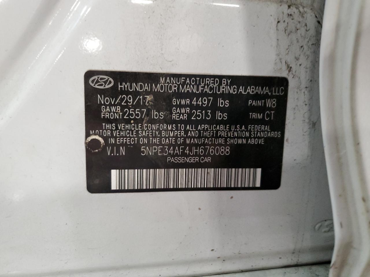 2018 HYUNDAI SONATA