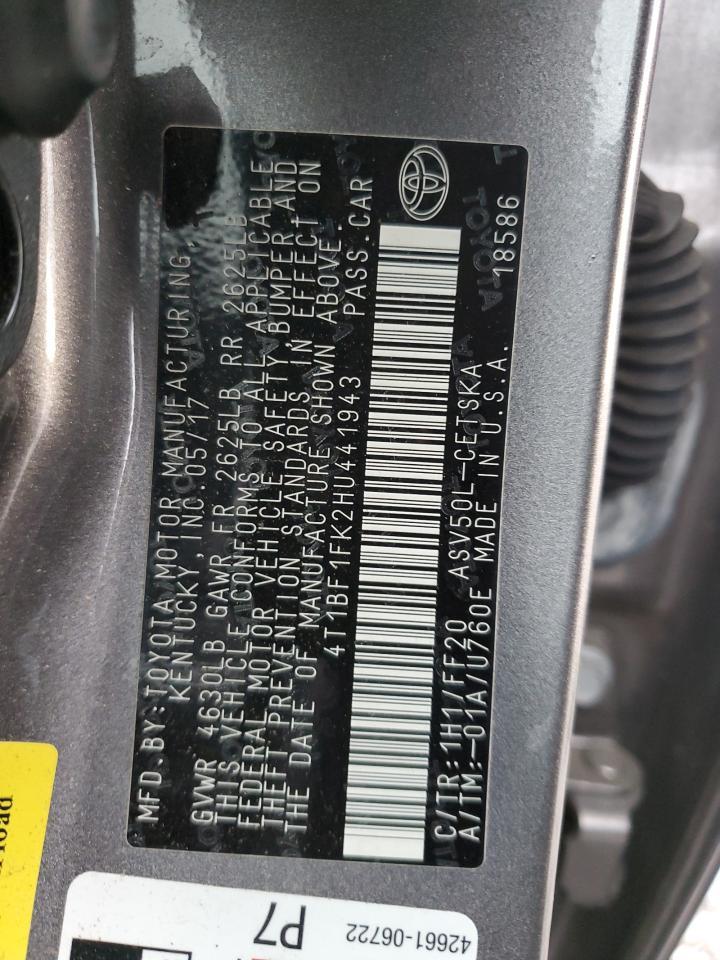 2017 TOYOTA CAMRY