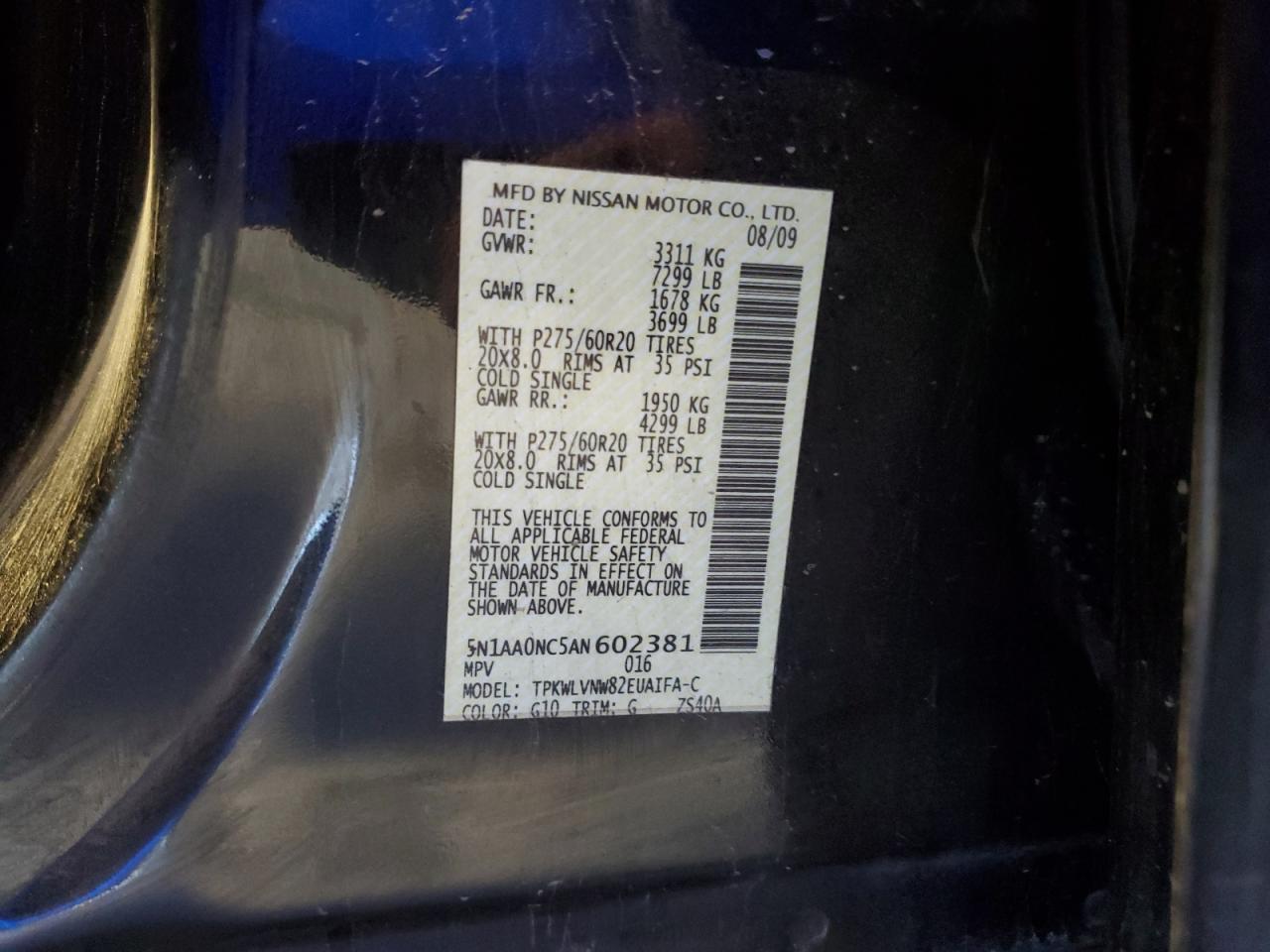 2010 NISSAN Armada