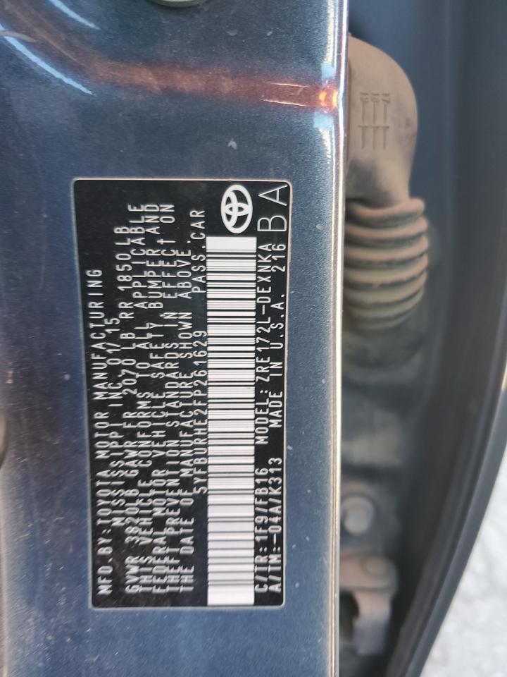 2015 TOYOTA COROLLA