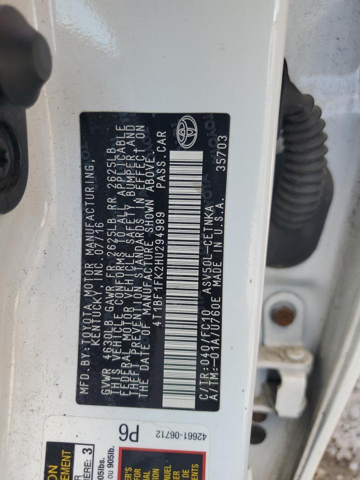 2017 TOYOTA CAMRY