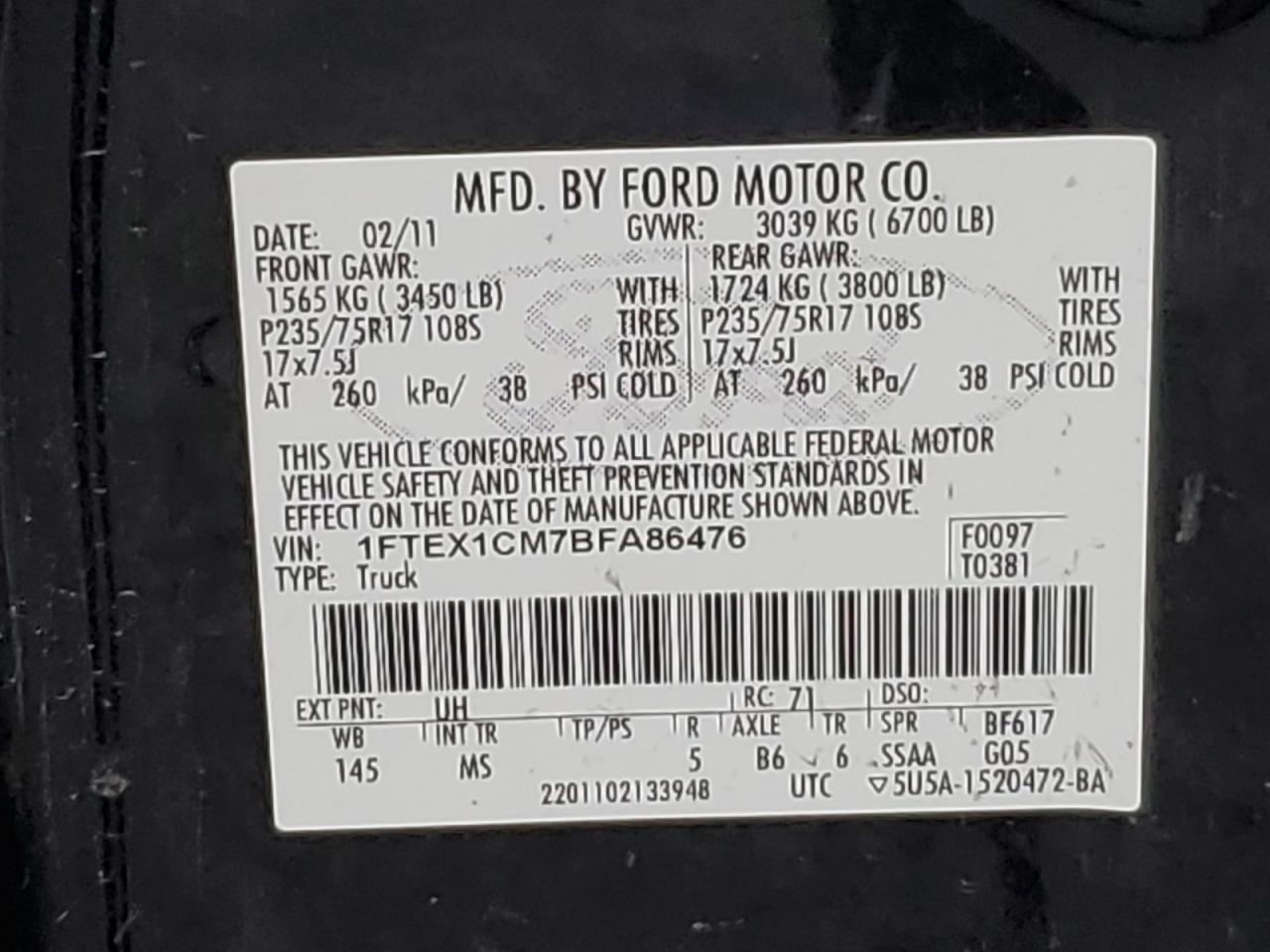 2011 FORD F-150