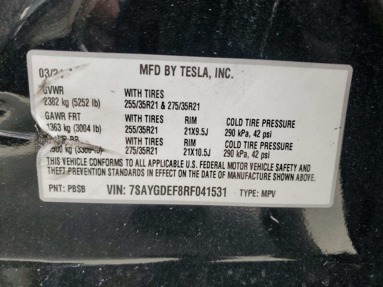 2024 TESLA MODEL Y