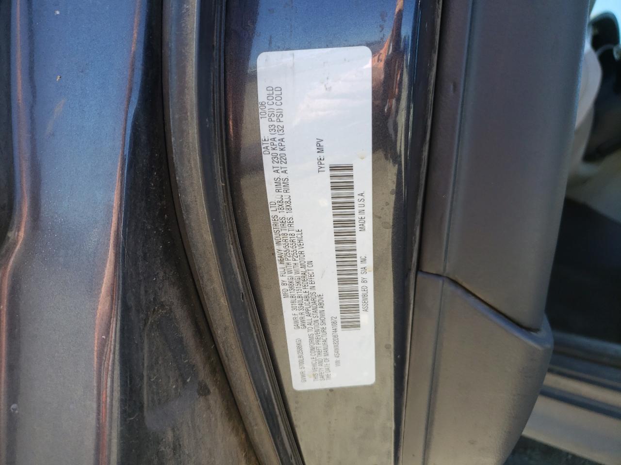 2007 SUBARU B9 Tribeca