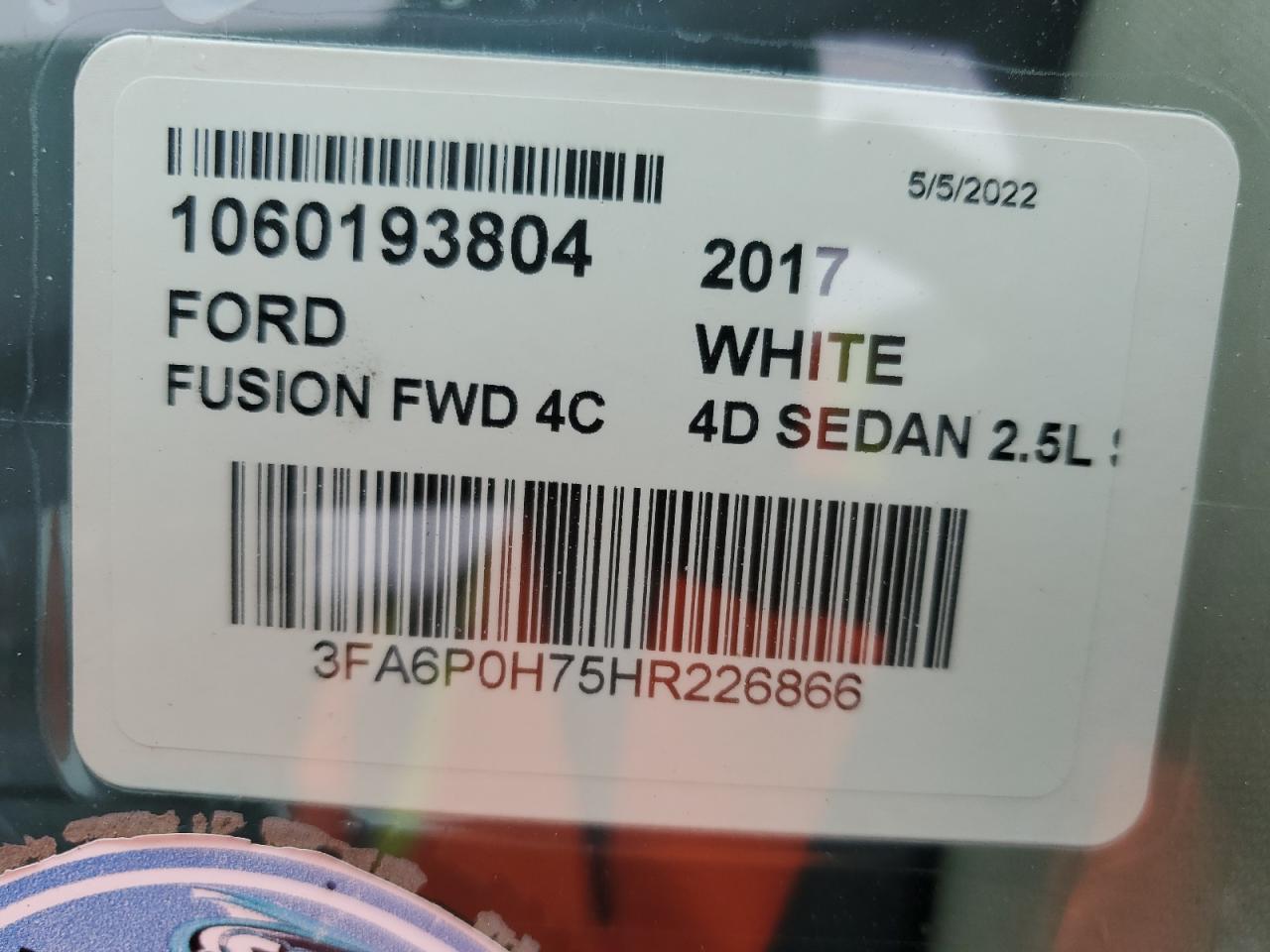 2017 FORD FUSION