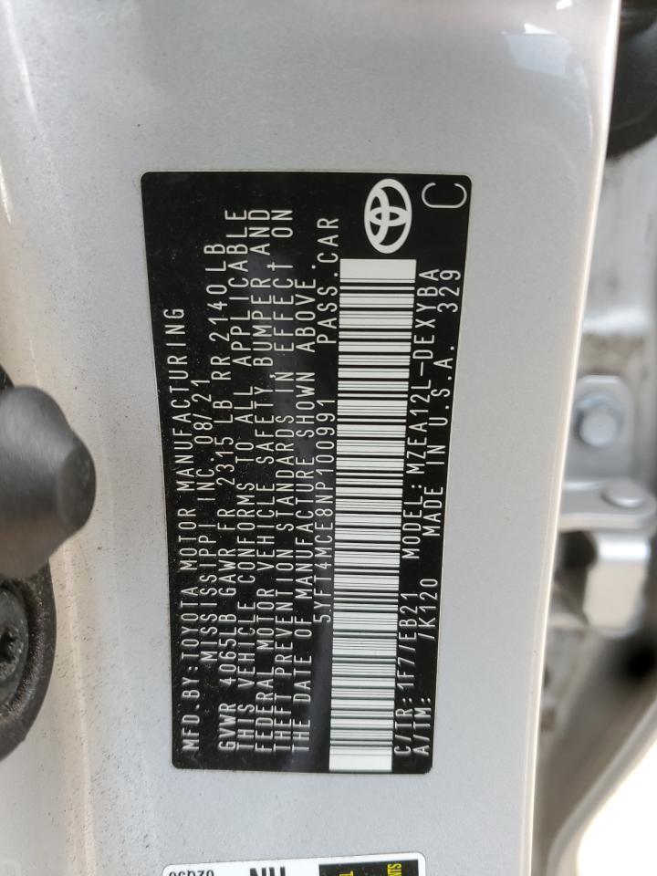 2022 TOYOTA COROLLA