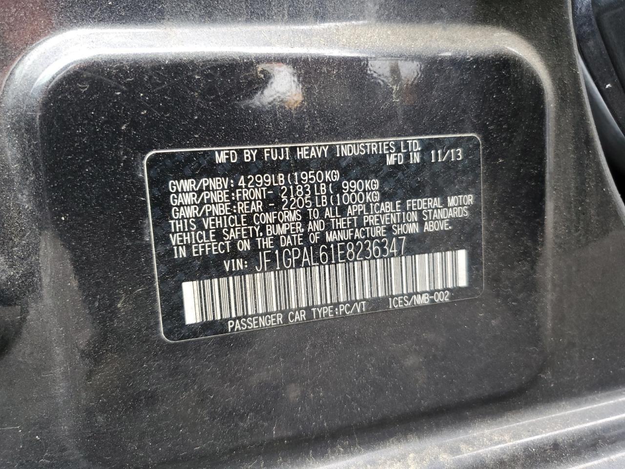 2014 SUBARU IMPREZA
