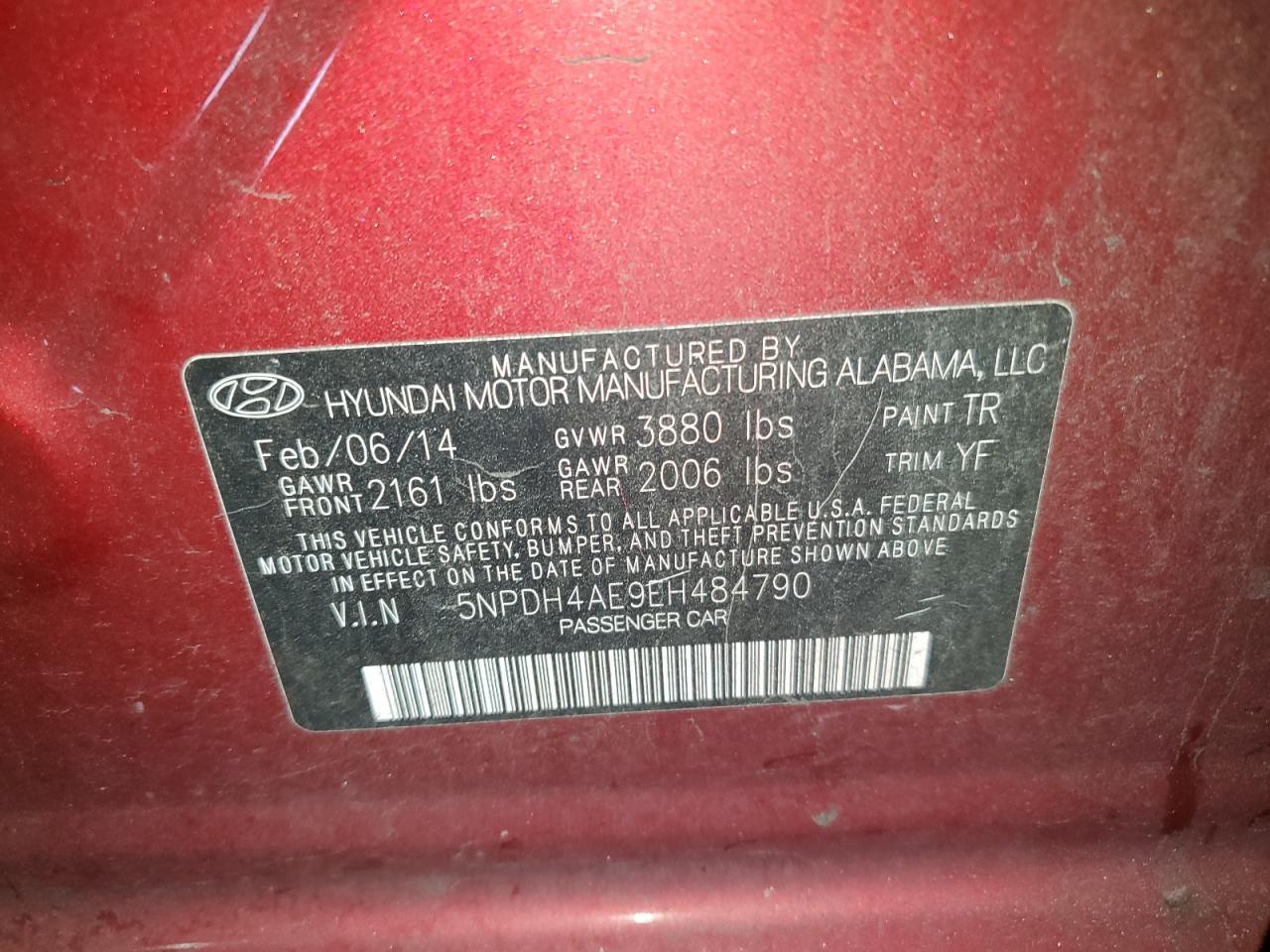 2014 HYUNDAI ELANTRA