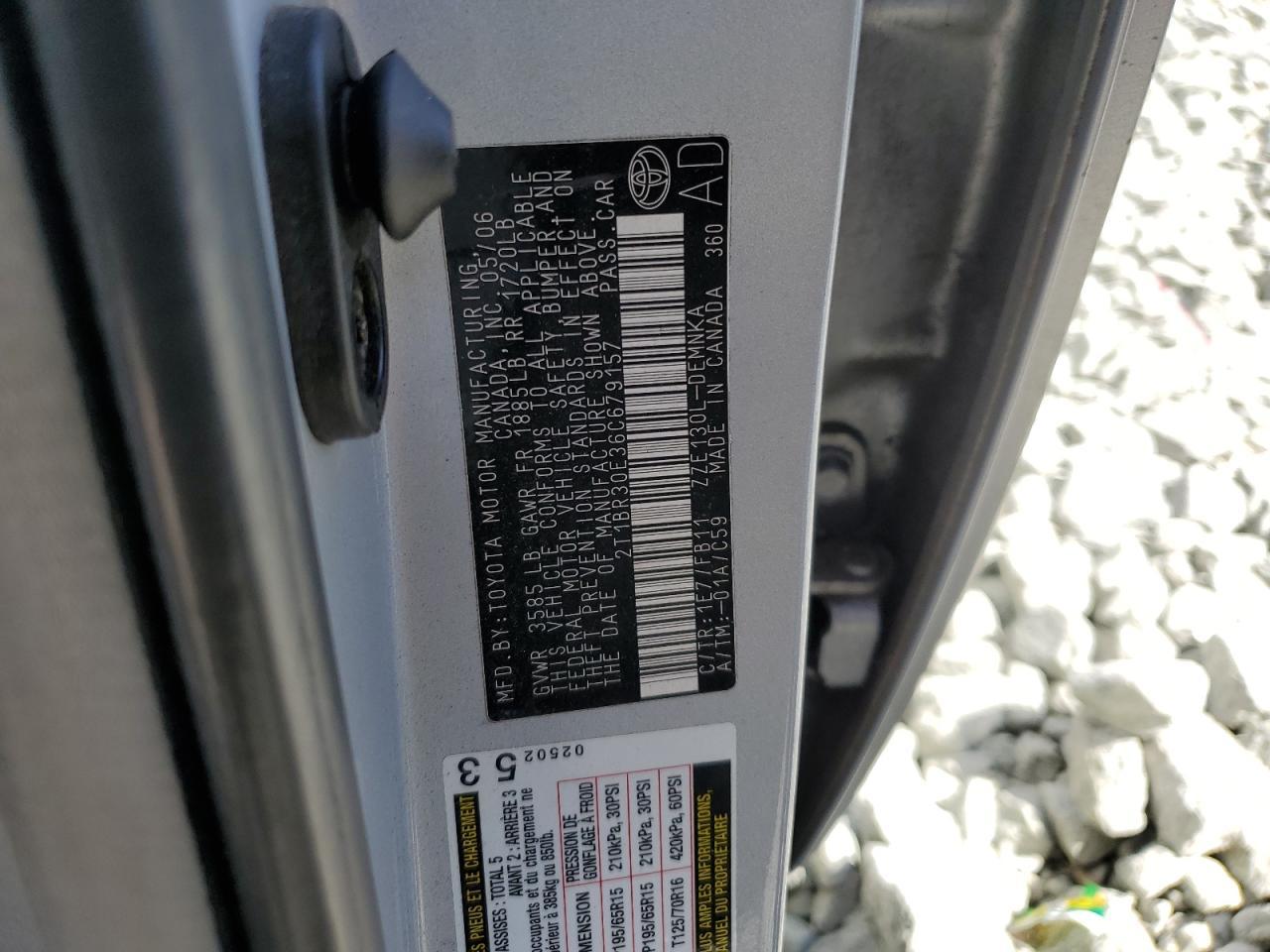 2006 TOYOTA COROLLA