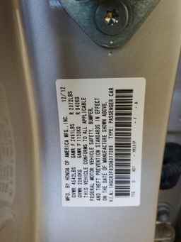 2013 HONDA ACCORD