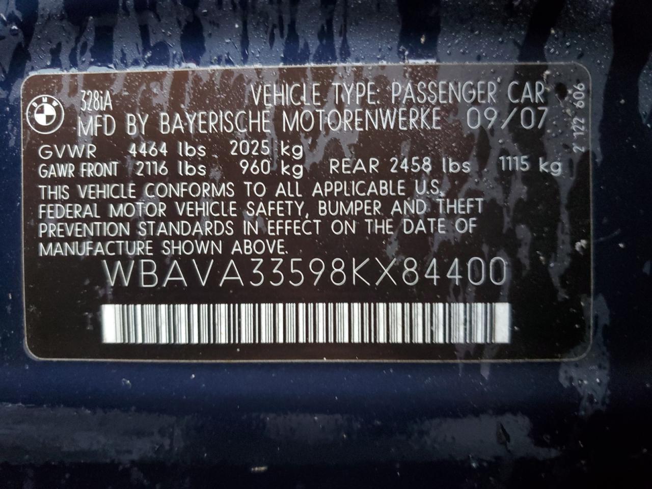 2008 BMW 3 SERIES