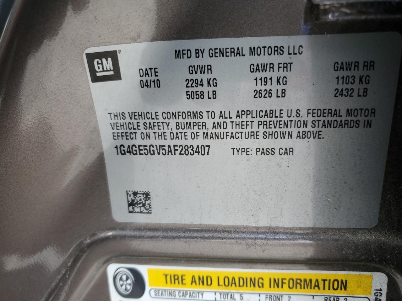 2010 BUICK LACROSSE
