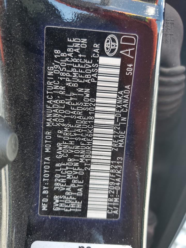2019 TOYOTA COROLLA