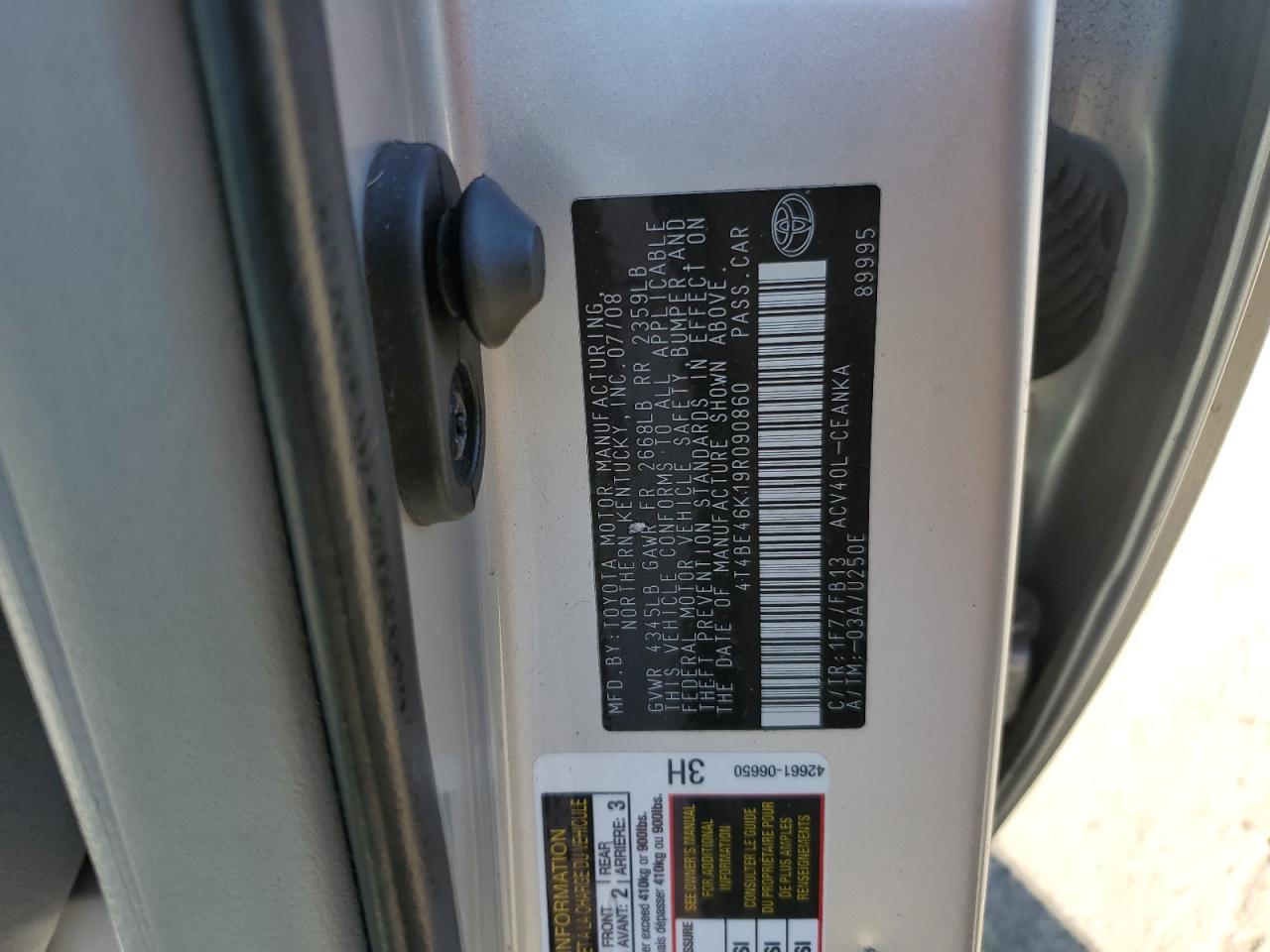 2009 TOYOTA CAMRY