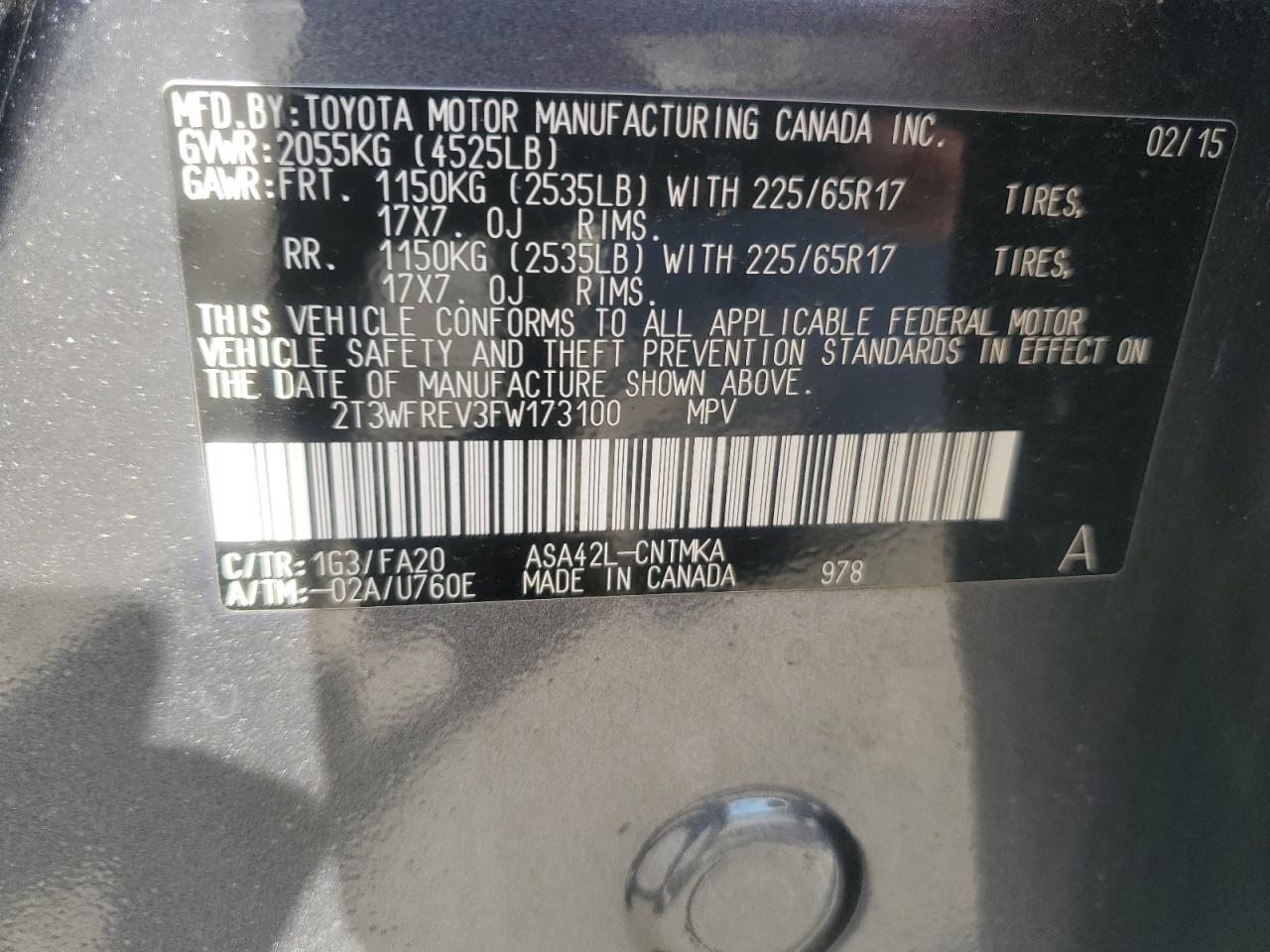 2015 TOYOTA RAV4