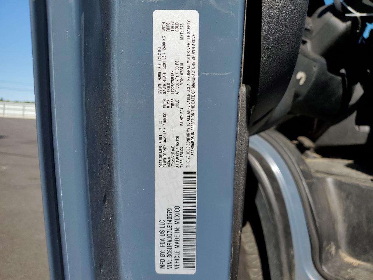 2020 RAM ProMaster 3500