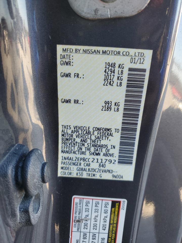 2012 NISSAN ALTIMA