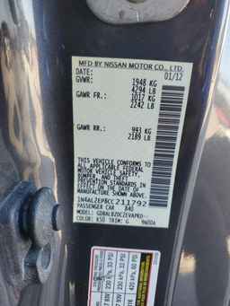 2012 NISSAN ALTIMA