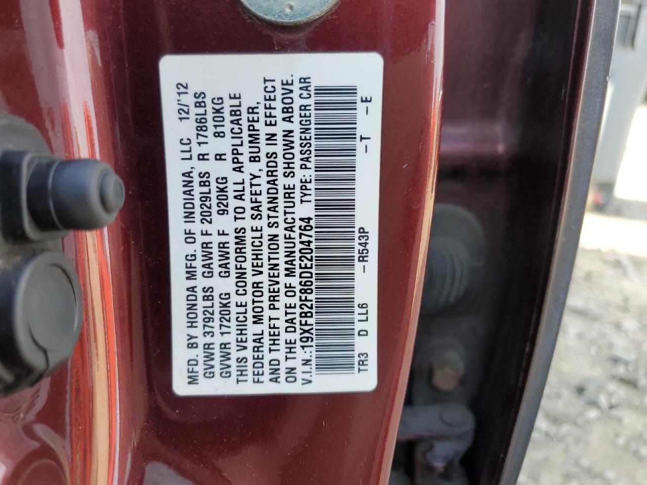 2013 HONDA CIVIC