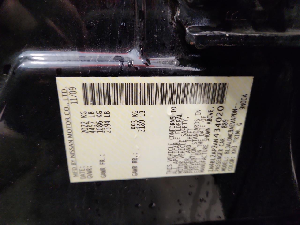 2010 NISSAN ALTIMA