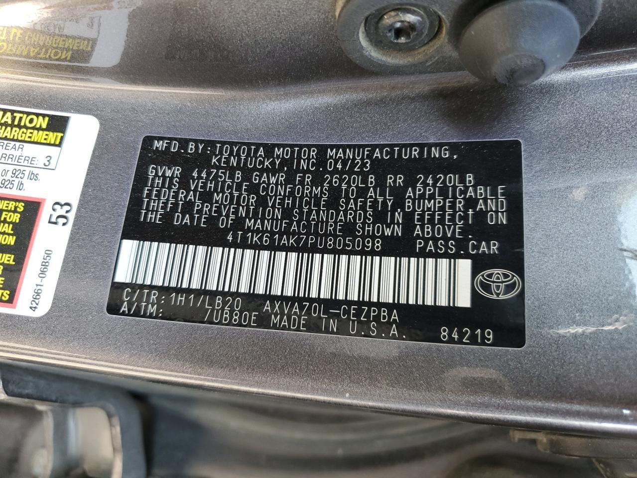2023 TOYOTA CAMRY