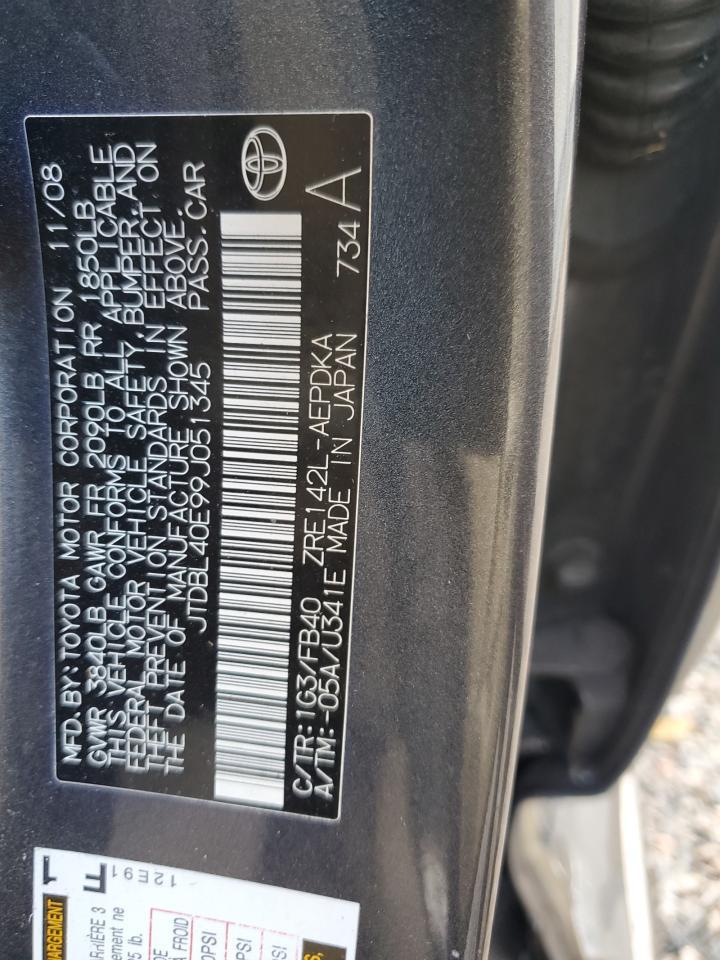 2009 TOYOTA COROLLA