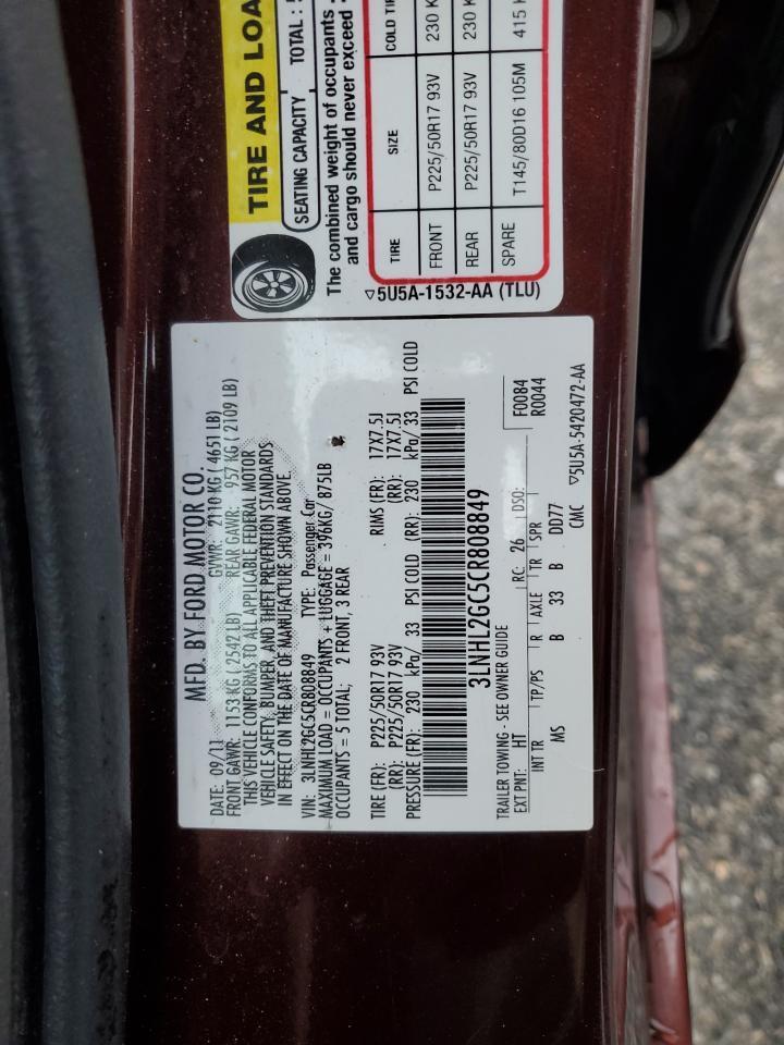 2012 LINCOLN MKZ
