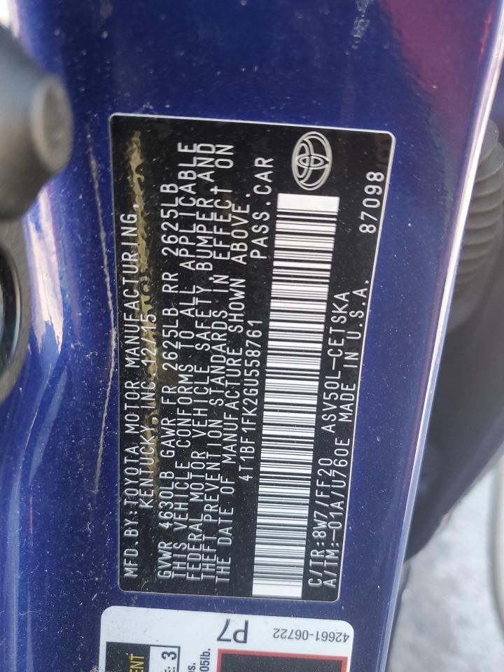 2016 TOYOTA CAMRY