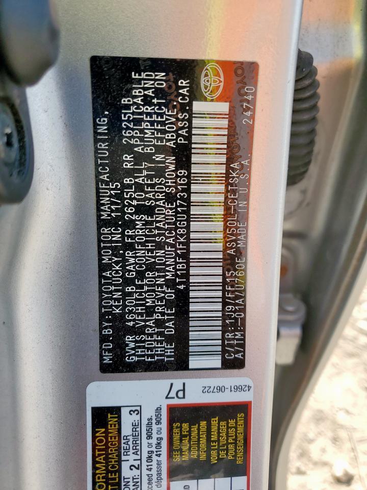 2016 TOYOTA CAMRY