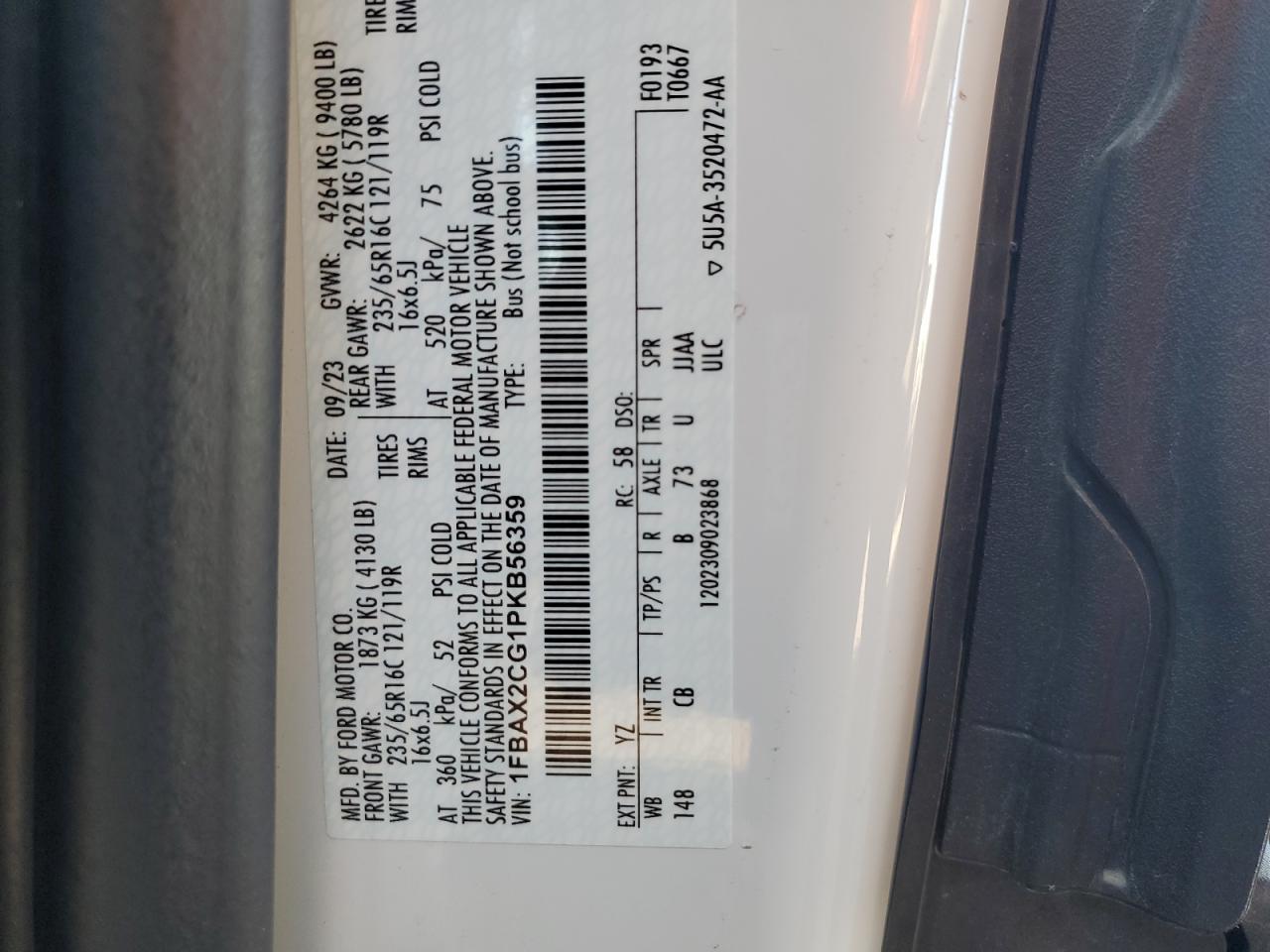 2023 FORD Transit