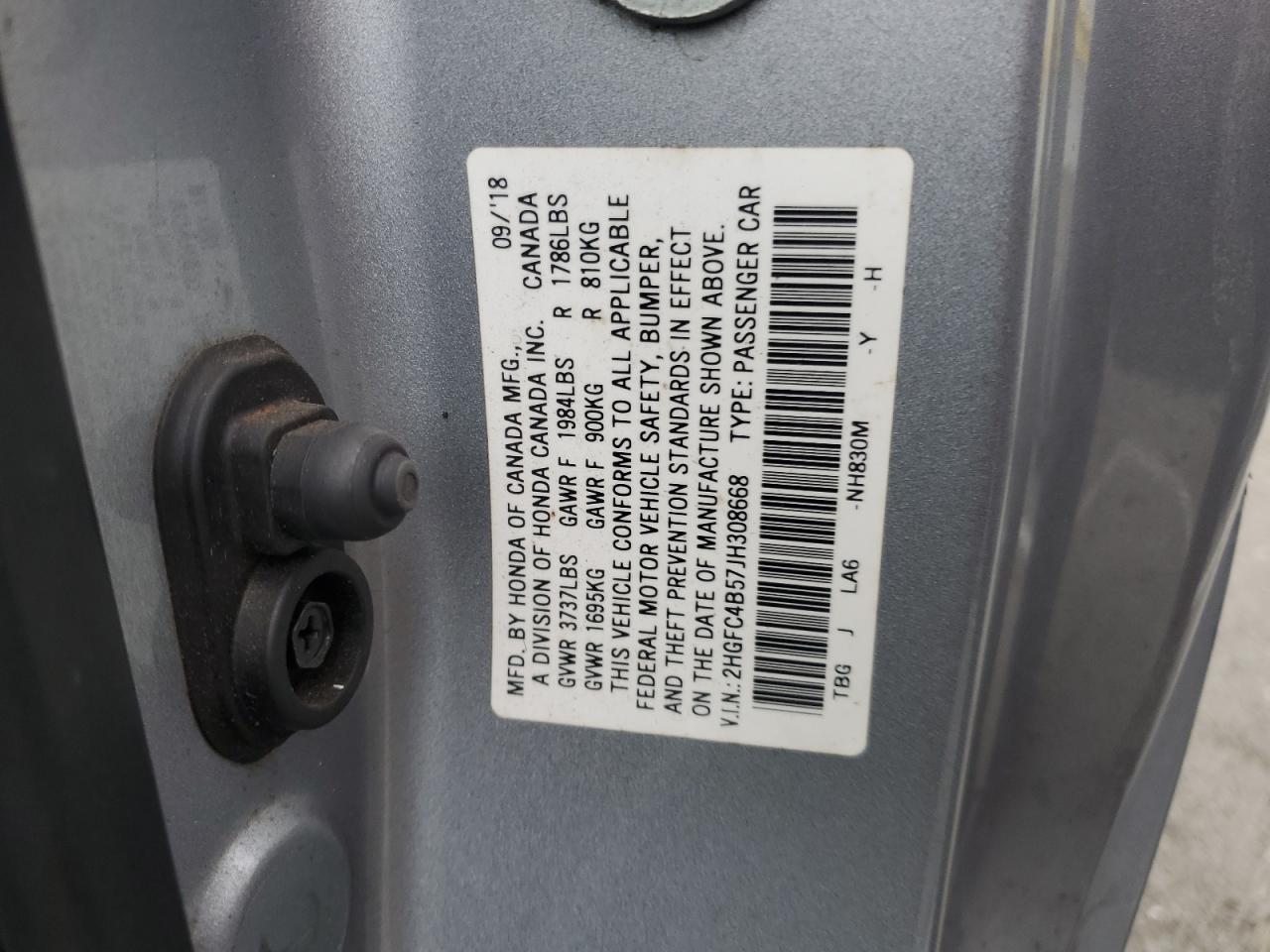 2018 HONDA CIVIC