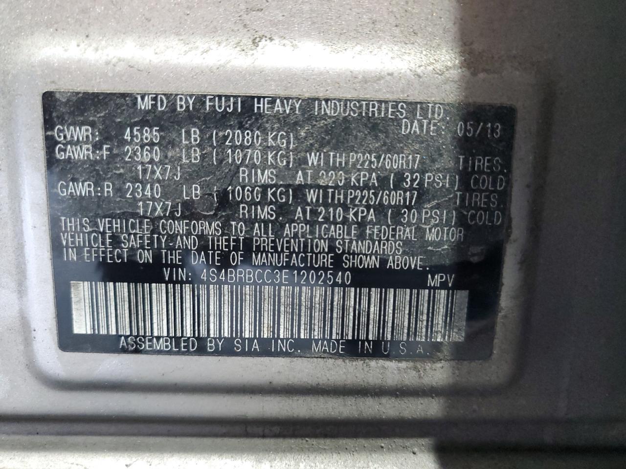2014 SUBARU Outback