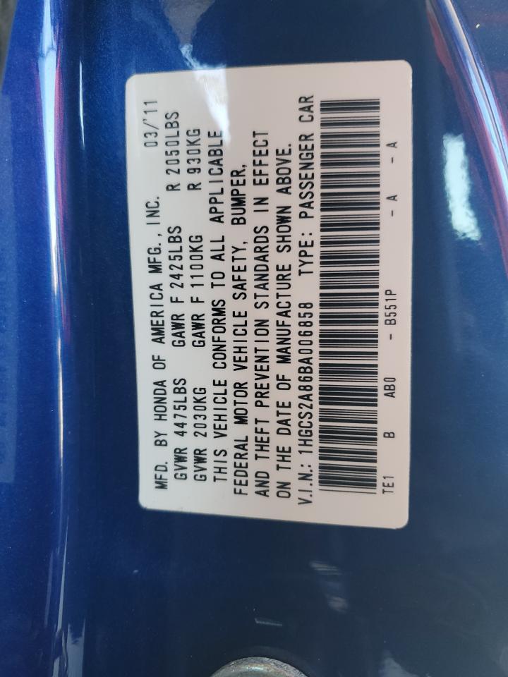 2011 HONDA ACCORD