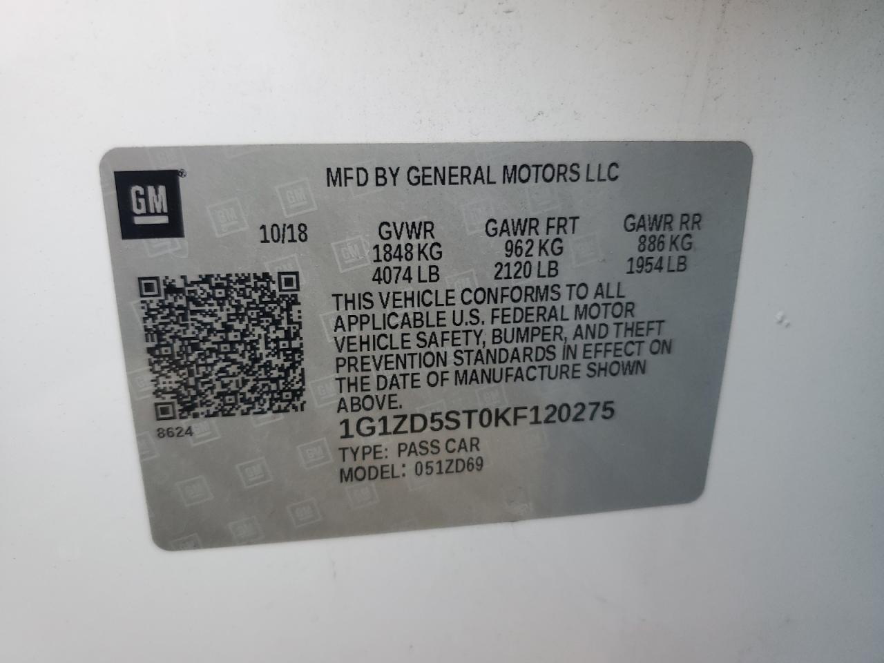 2019 CHEVROLET MALIBU