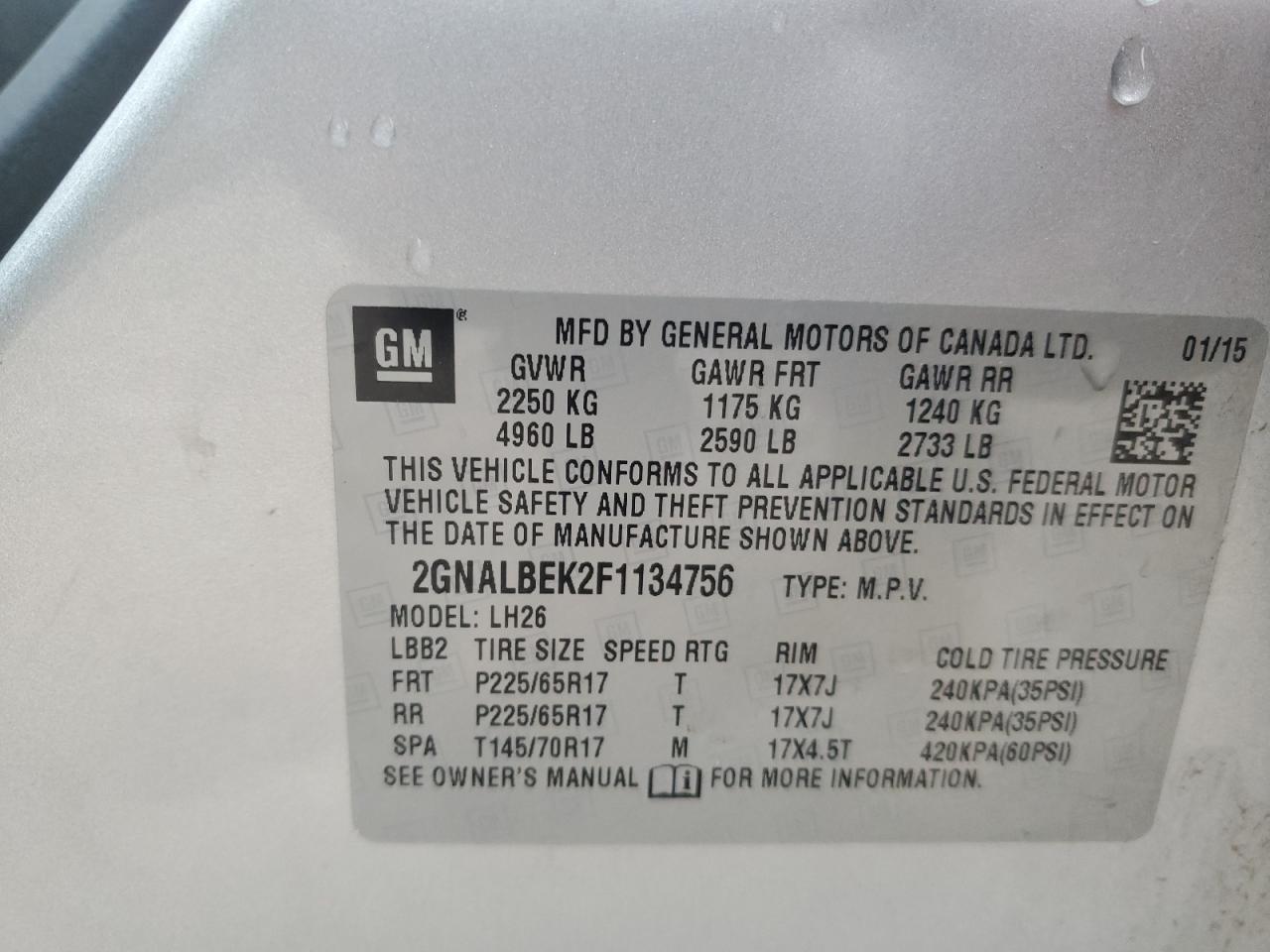 2015 CHEVROLET EQUINOX
