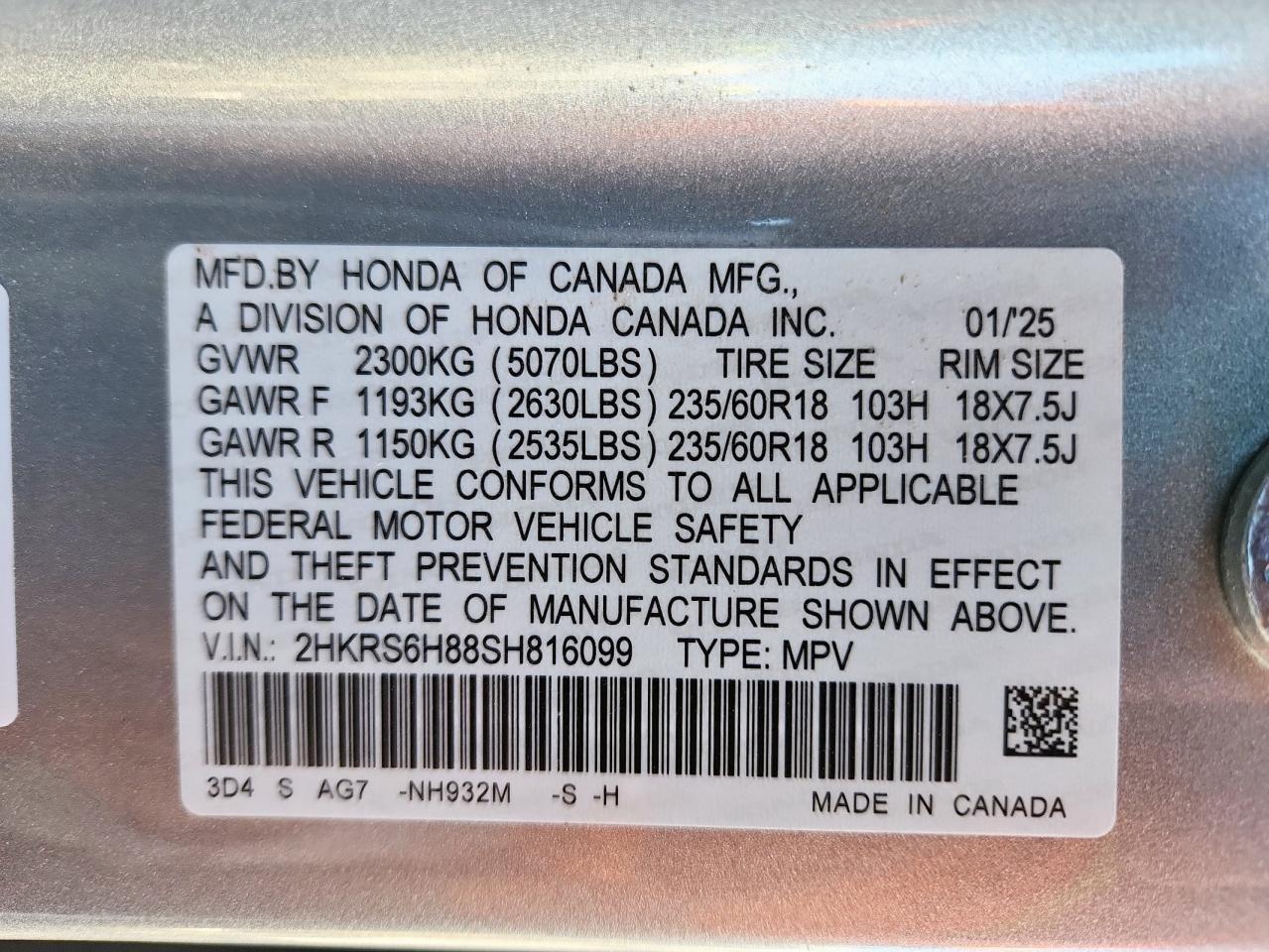 2025 HONDA CR-V