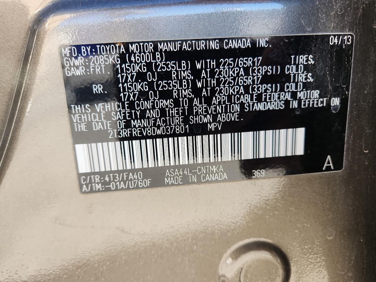 2013 TOYOTA RAV4